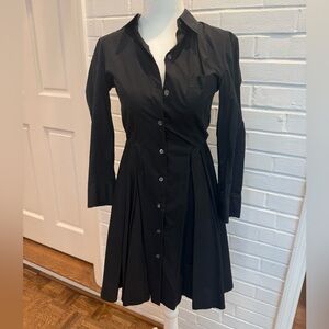 Theory black button down dress